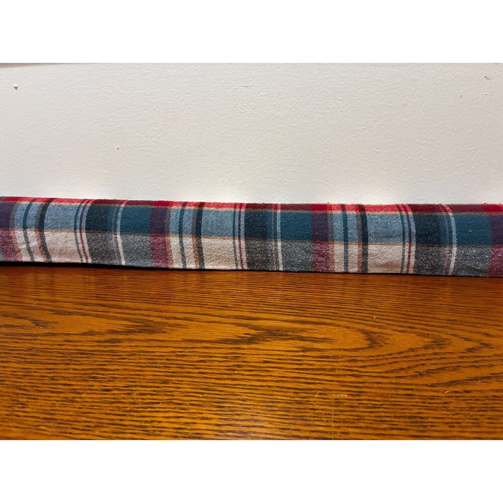 Handmade Cotton Flannel Draft Blocker Plaid  36" Unfilled Door Snake
